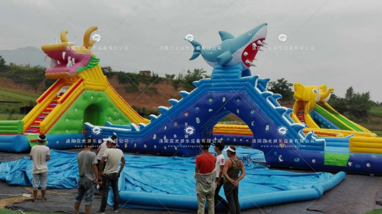 贵州龙鲨嬉水儿童乐园充气游泳池